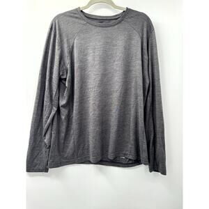 REI Co Op T-Shirt Men's‎ Large Dark Gray Long Sleeve Crew Neck Outdoor Hiking